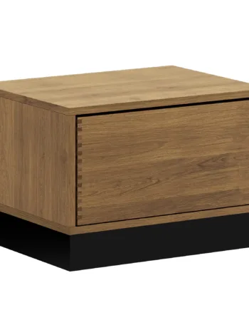 63   Cm Mørkolieret Just Wood Push Snedker Bænk Inkl    Skuffe 40 Cm Dybde Og Sort Sokkel