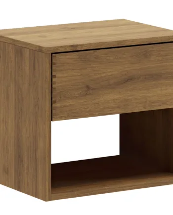 50 Cm Mørkolieret Just Wood Snedker Sengebord     Skuffe