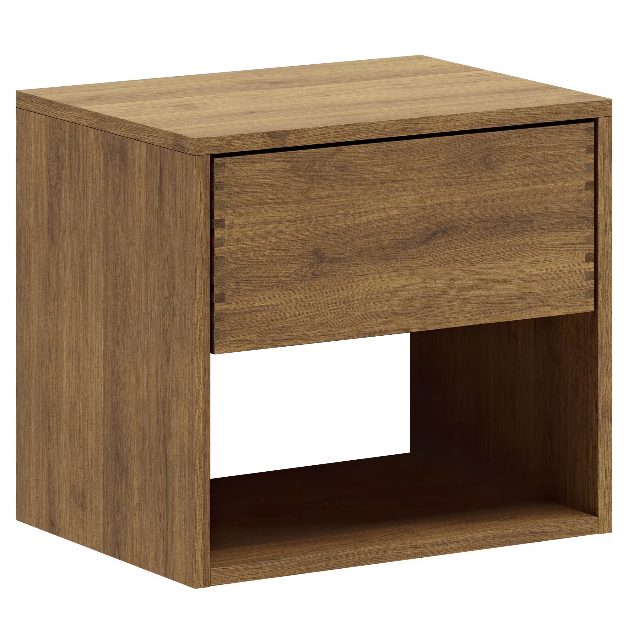 50 Cm Mørkolieret Just Wood Snedker Sengebord Skuffe