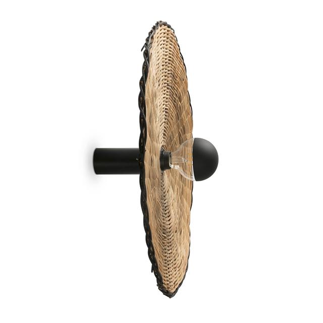 Faro Costas 600 Væg Loftlampe H14 Sort Rattan