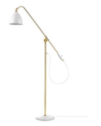 Gubi Bestlite Bl4 Gulvlampe Mat Hvid   Messing