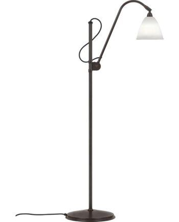 Gubi Bestlite Bl3s Gulvlampe Sort Messing   Porcelæn