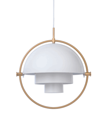Gubi Multi-lite Pendel Hvid   Messing