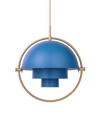 Gubi Multi-lite Pendel Stor Messing Og Blå
