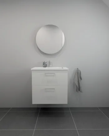 Kitchn Badsæt 62 Cm Hvid Marmorvask