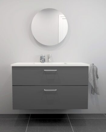 Kitchn Badsæt 102 Cm Hvid Marmorvask