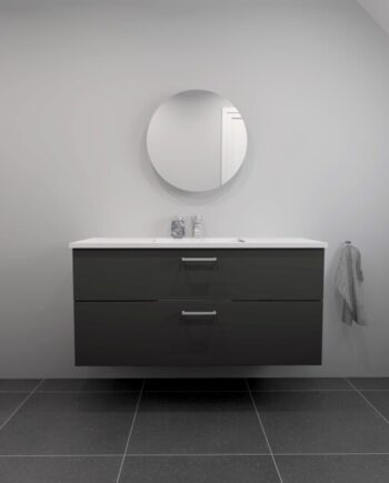 Kitchn Badsæt 122 Cm Hvid Marmorvask