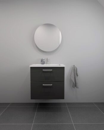 Kitchn Badsæt 62 Cm Hvid Marmorvask
