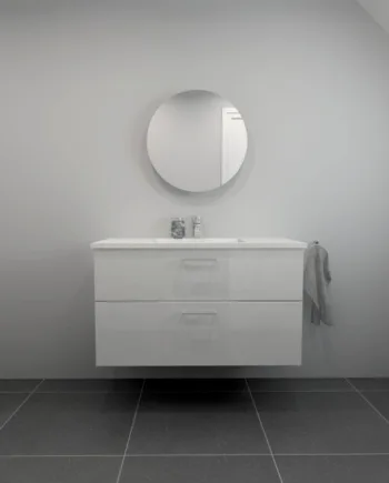 Kitchn Badsæt 102 Cm Hvid Marmorvask