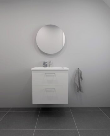 Kitchn Badsæt 62 Cm Hvid Marmorvask