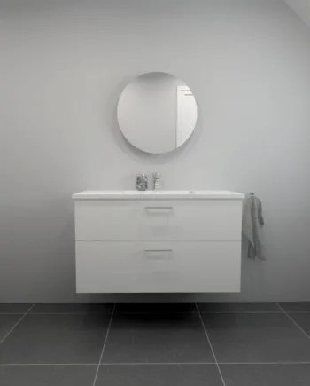 Kitchn Badsæt 102 Cm Hvid Marmorvask