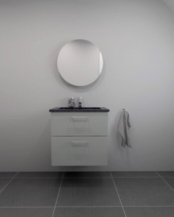 Kitchn Badsæt 62 Cm Sort Granitex Vask
