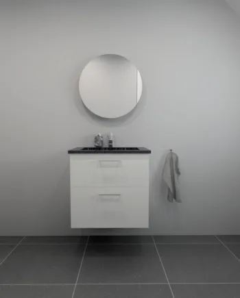 Kitchn Badsæt 62 Cm Sort Granitex Vask