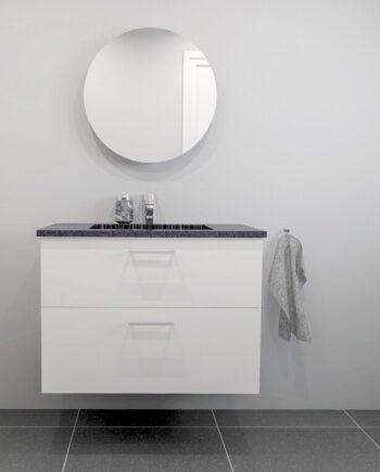 Kitchn Badsæt 82 Cm Sort Granitex Vask
