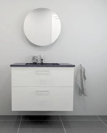 Kitchn Badsæt 82 Cm Sort Granitex Vask