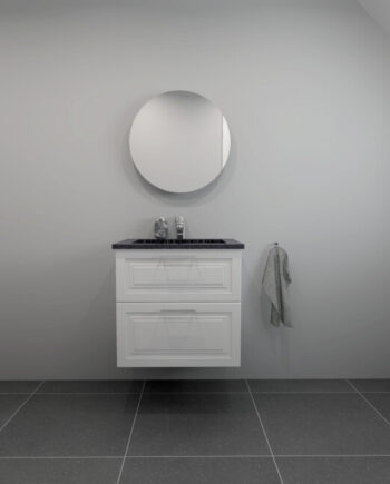Kitchn Badsæt 62 Cm Sort Granitex Vask