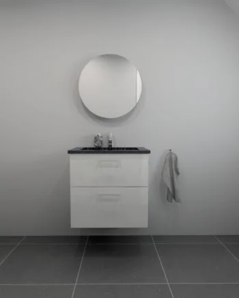 Kitchn Badsæt 62 Cm Sort Granitex Vask
