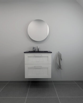 Kitchn Badsæt 62 Cm Sort Granitex Vask
