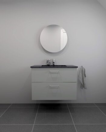 Kitchn Badsæt 82 Cm Sort Granitex Vask