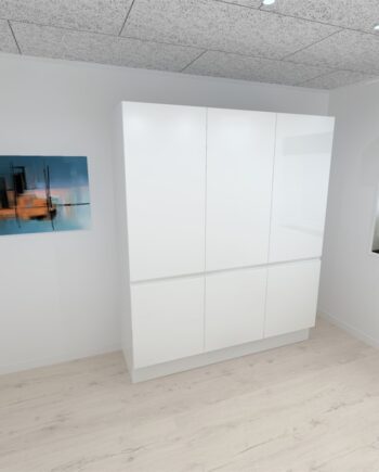 Kitchn Garderobeskab Med   Låger   Hvid 180 Cm Fra Kitchn Med Boston Front