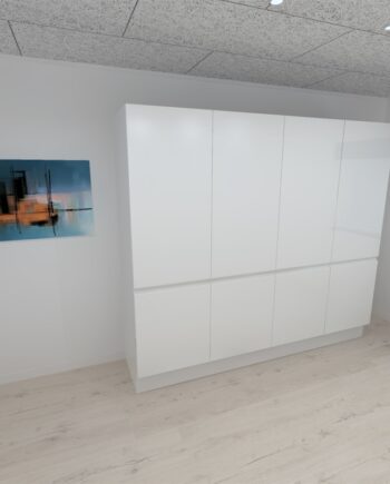 Kitchn Garderobeskab Med   Låger   Hvid 240 Cm Fra Kitchn Med Boston Front