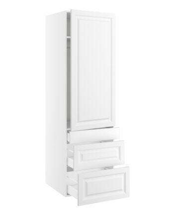 Kitchn Garderobeskab  1244mm Låge    Skuffer  :124 252 316mm    Hylde    Konstruktionshylde    Bøjlestang   :1952  :400  :580