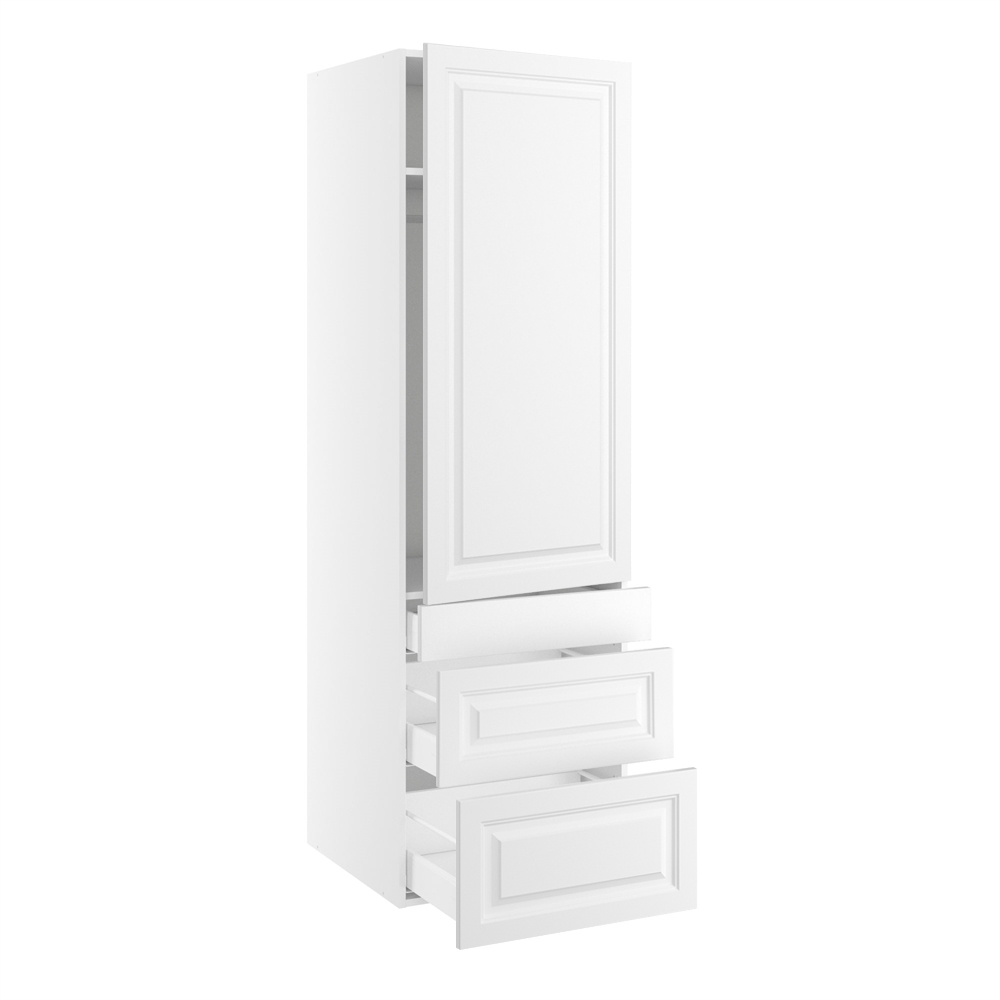 Kitchn Garderobeskab 1244mm Låge Skuffer :124 252 316mm Hylde Konstruktionshylde Bøjlestang :1952 :400 :580