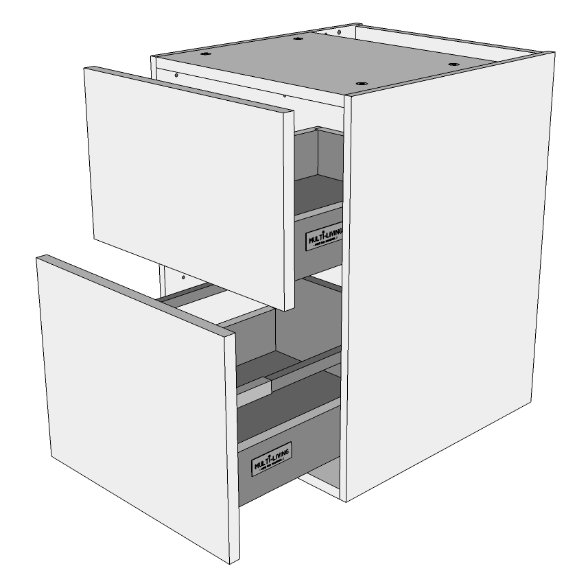 Multi-living Bad Skuffeskab Wien : 57 Cm : 44 Cm Metalforsag Bredde: 30 Cm