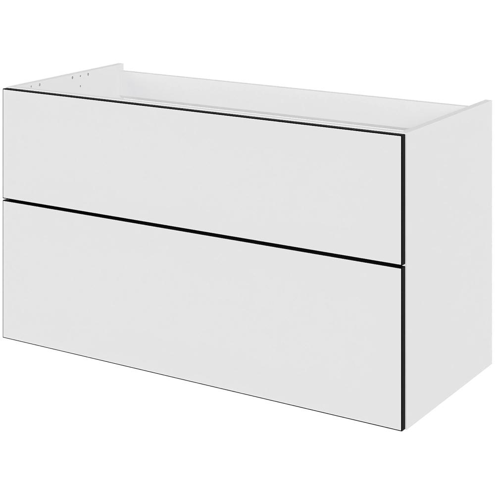 Multi-living Bad Vaskeskab White Black Line : 57 Cm : 44 Cm Fuldudtræk Softluk Bredde: 100 Cm