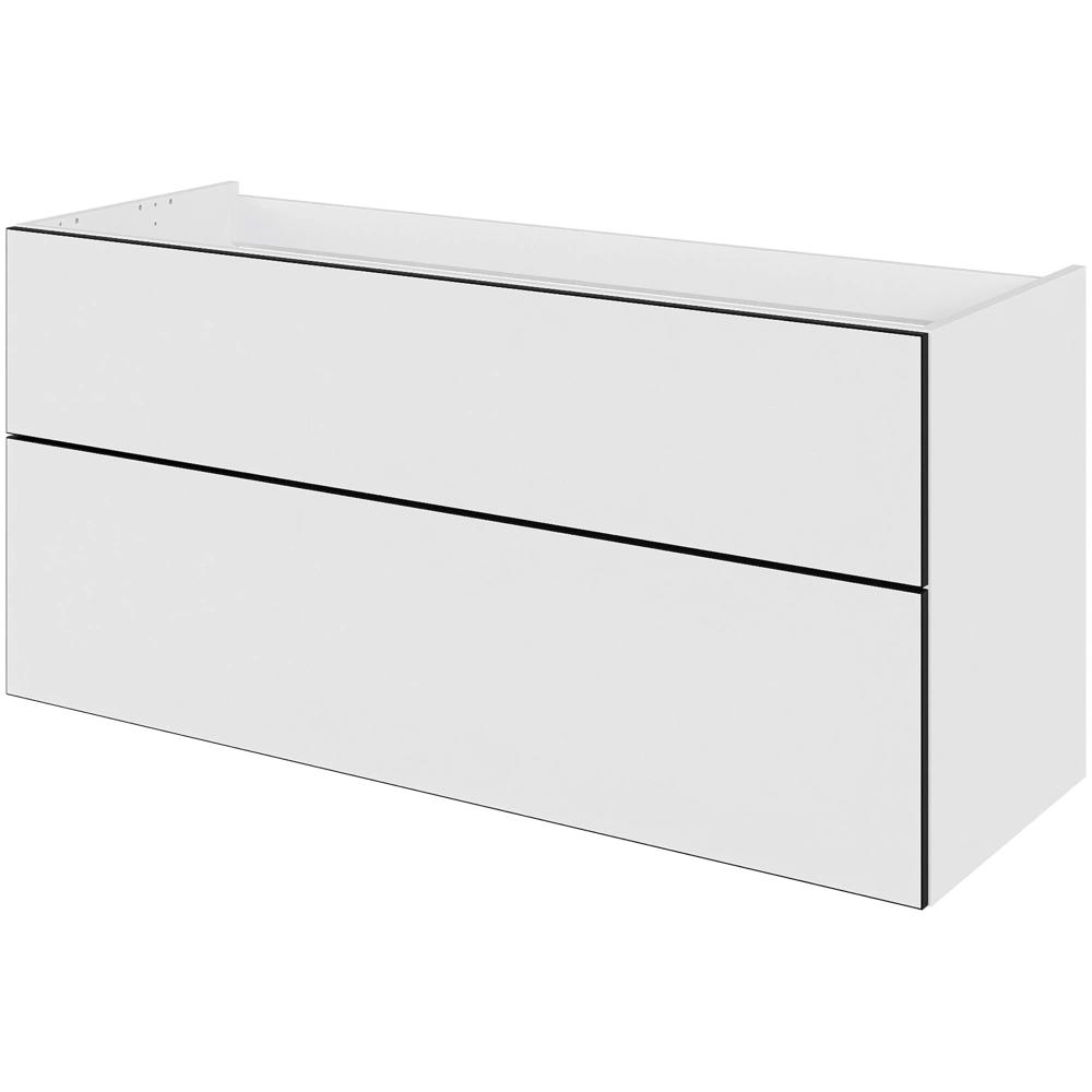 Multi-living Bad Vaskeskab White Black Line : 57 Cm : 44 Cm Fuldudtræk Softluk Bredde: 120 Cm