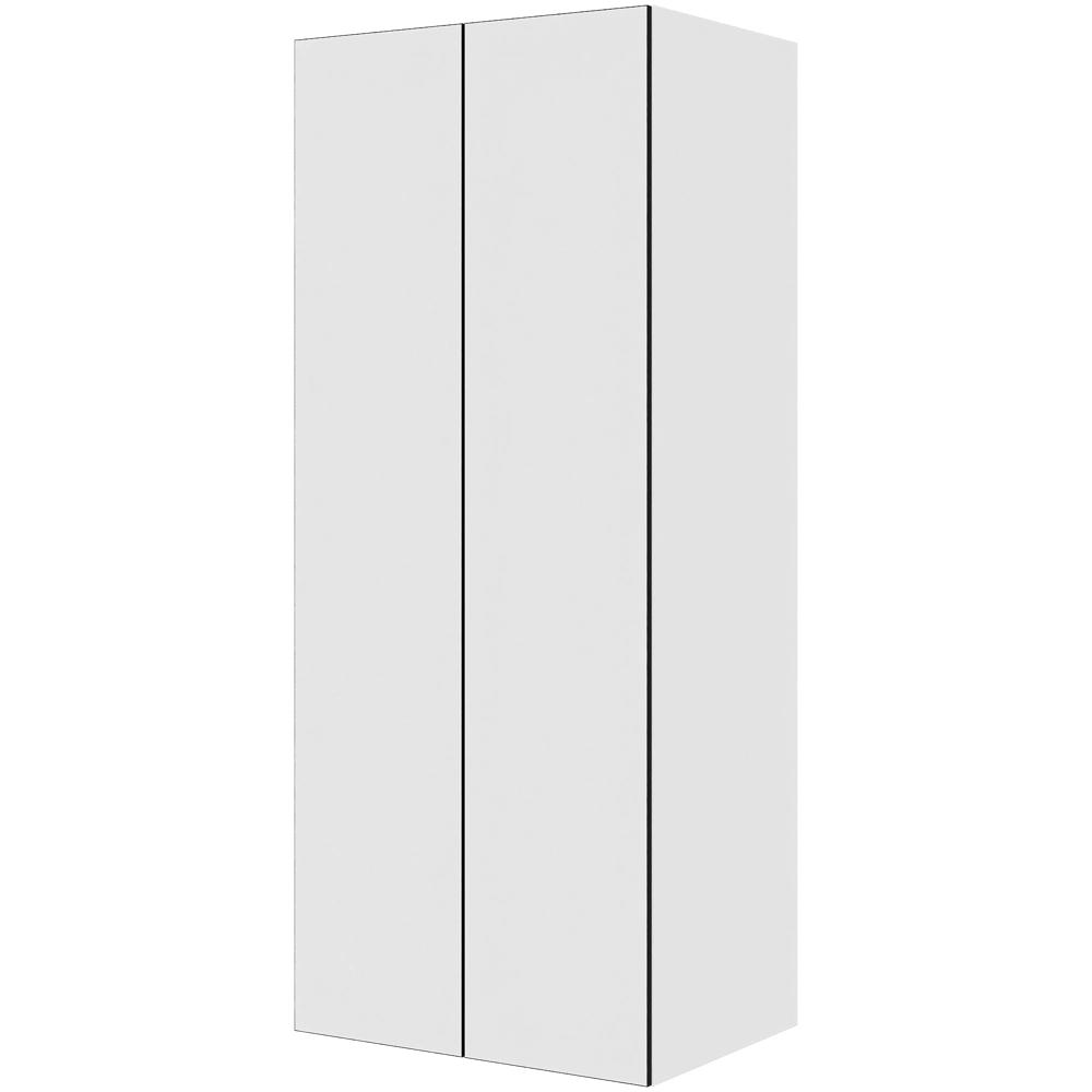 Multi-living Bøjle Højskab White Black Line : 195 Cm : 60 Cm Inklusiv Hylde Samt Oval Bøjlestang Bredde: 80 Cm