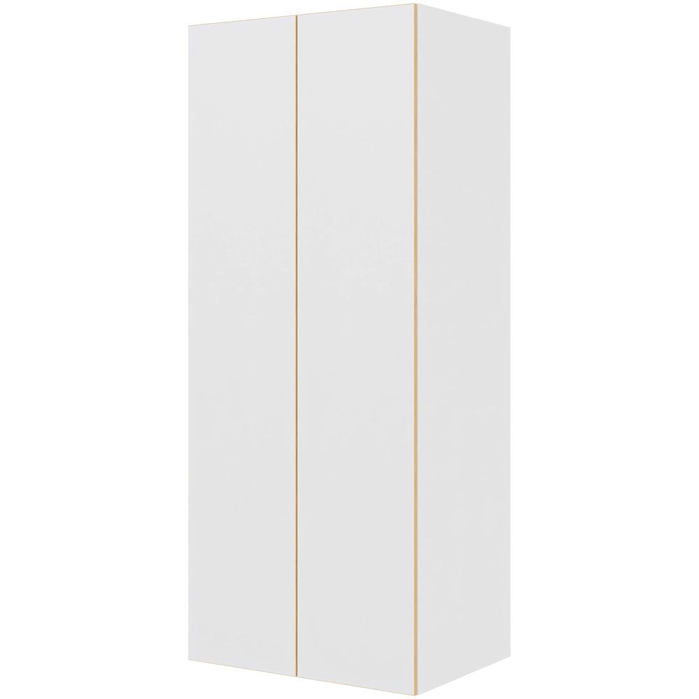 Multi-living Bøjle Højskab White Oak Line : 195 Cm : 60 Cm Inklusiv Hylde Samt Oval Bøjlestang Bredde: 80 Cm
