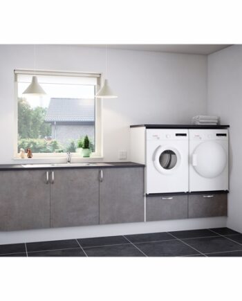 Multi-living Bryggers Sæt   Beton Look   Underskab    Skuffe  Vaskeskab  Gavle  Sokkelsæt Bryggers Sæt 24