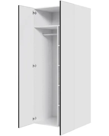 Multi-living Combiskab   White Black Line  : 195   Cm  : 60   Cm   Låger Inklusiv   Hylde Samt   Oval Bøjlestang  Bredde: 80 Cm
