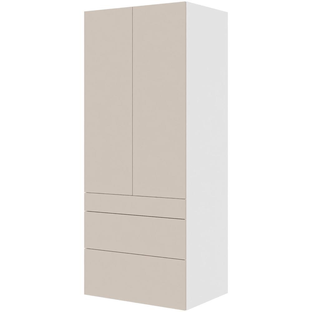 Multi-living Køkken Garderobeskab Cibo Sabbia : 195 Cm : 60 Cm Låger Og Skuffer Fuldudtræk Softclose Bredde: 80 Cm