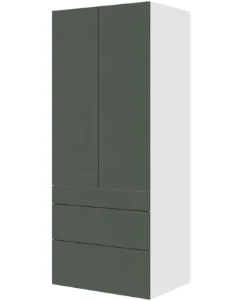Multi-living Køkken Garderobeskab   Cibo Verde  : 195   Cm  : 60   Cm   Låger Og   Skuffer Fuldudtræk Softclose Bredde: 80 Cm
