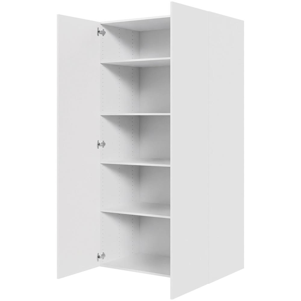 Multi-living Køkken Hyldeskab Malet Hvid Front : 195 Cm : 60 Cm Låger Inklusiv Hylder Bredde: 100 Cm