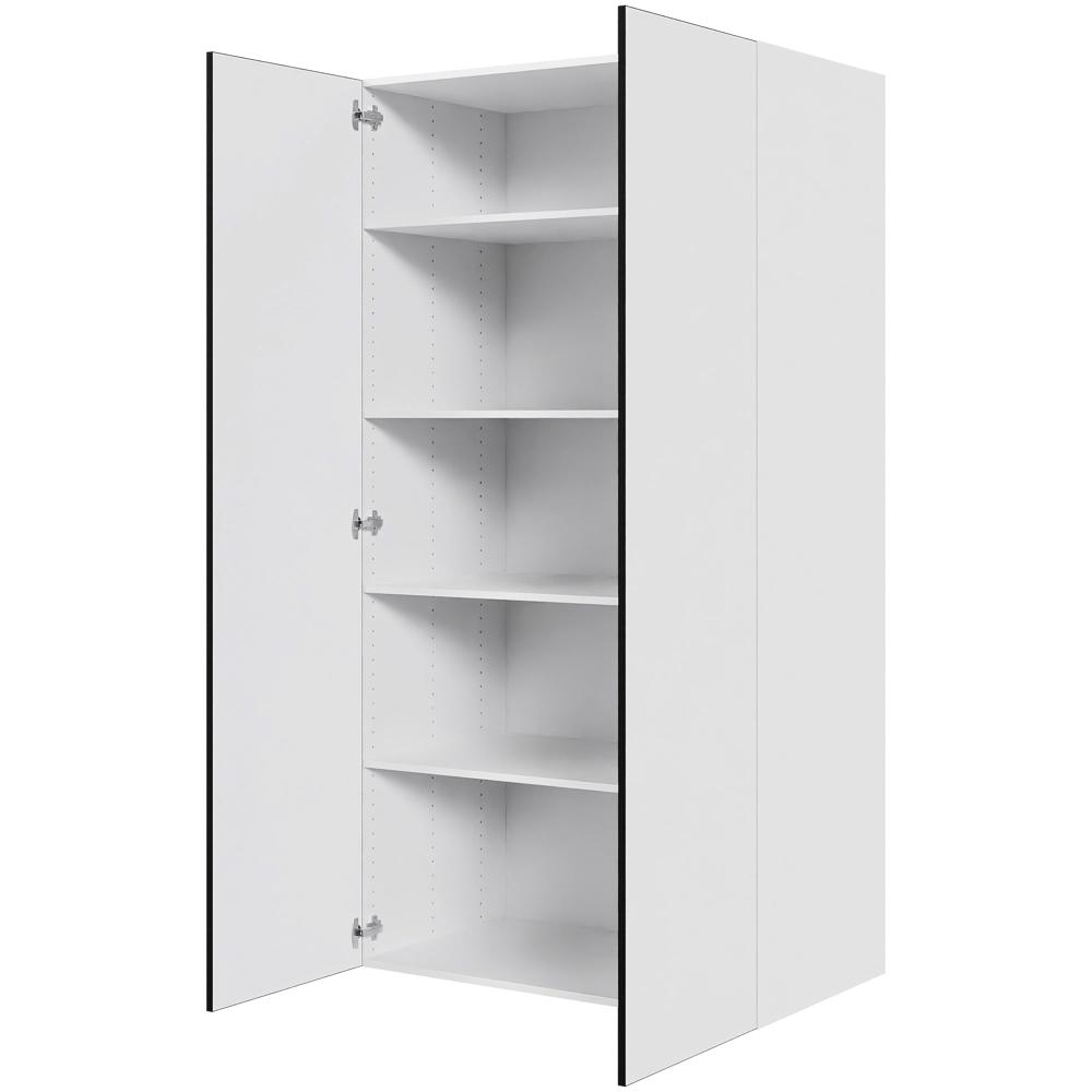 Multi-living Køkken Hyldeskab White Black Line : 195 Cm : 60 Cm Låger Inklusiv Hylder Bredde: 100 Cm