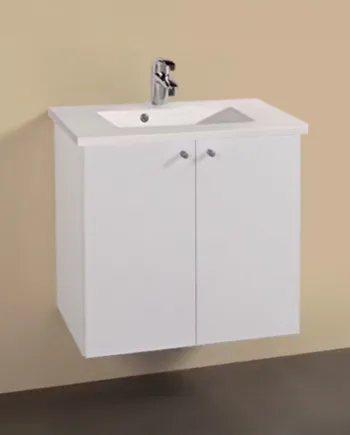 Multi-living Hvid Front Small Bad Underskab Med   Låger Og Vaskebordplade
