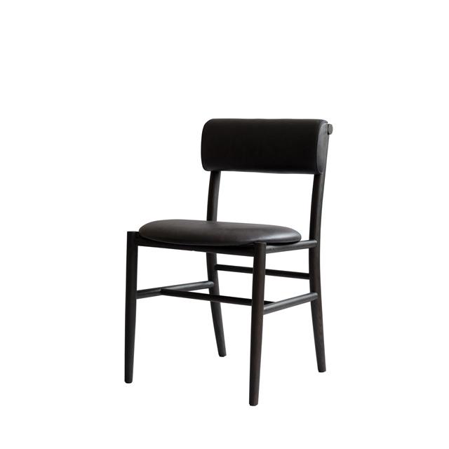 101 Copenhagen Nama Spisebordsstol Coffee Black Aniline Black Leather