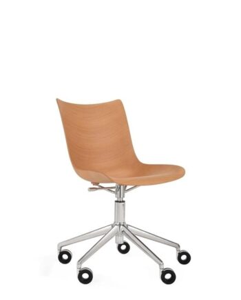 Kartell   Wood Kontorstol Krom Lys Træ