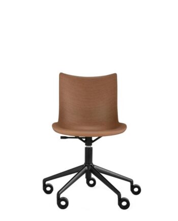 Kartell   Wood Kontorstol Sort Mørk Træ