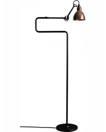Lampe Gras N411 Gulvlampe Mat Sort   Mat Sort Kobber