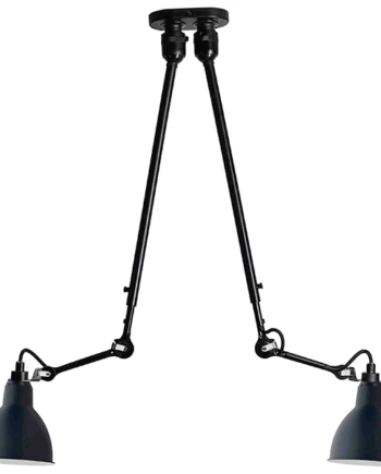 Lampe Gras N302 Loftlampe Double Mat Sort   Mat Blå