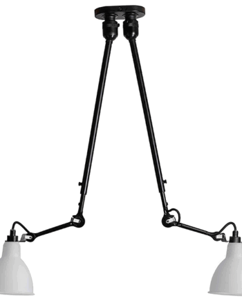 Lampe Gras N302 Loftlampe Double Mat Sort   Opal Polykarbonat