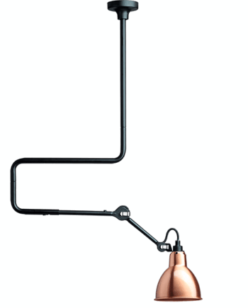 Lampe Gras N312 Loftlampe Mat Sort Kobber