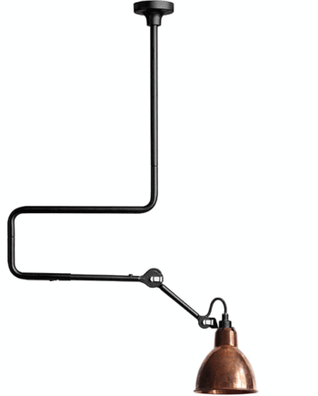 Lampe Gras N312 Loftlampe Mat Sort Rå Kobber