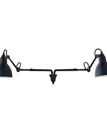 Lampe Gras N203 Væglampe Double Mat Sort   Mat Blå