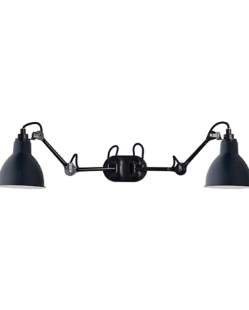 Lampe Gras N204 Væglampe Double Mat Sort   Mat Blå