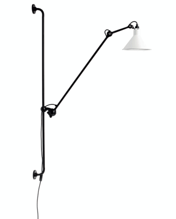 Lampe Gras N214 Væglampe Mat Sort Mat Hvid